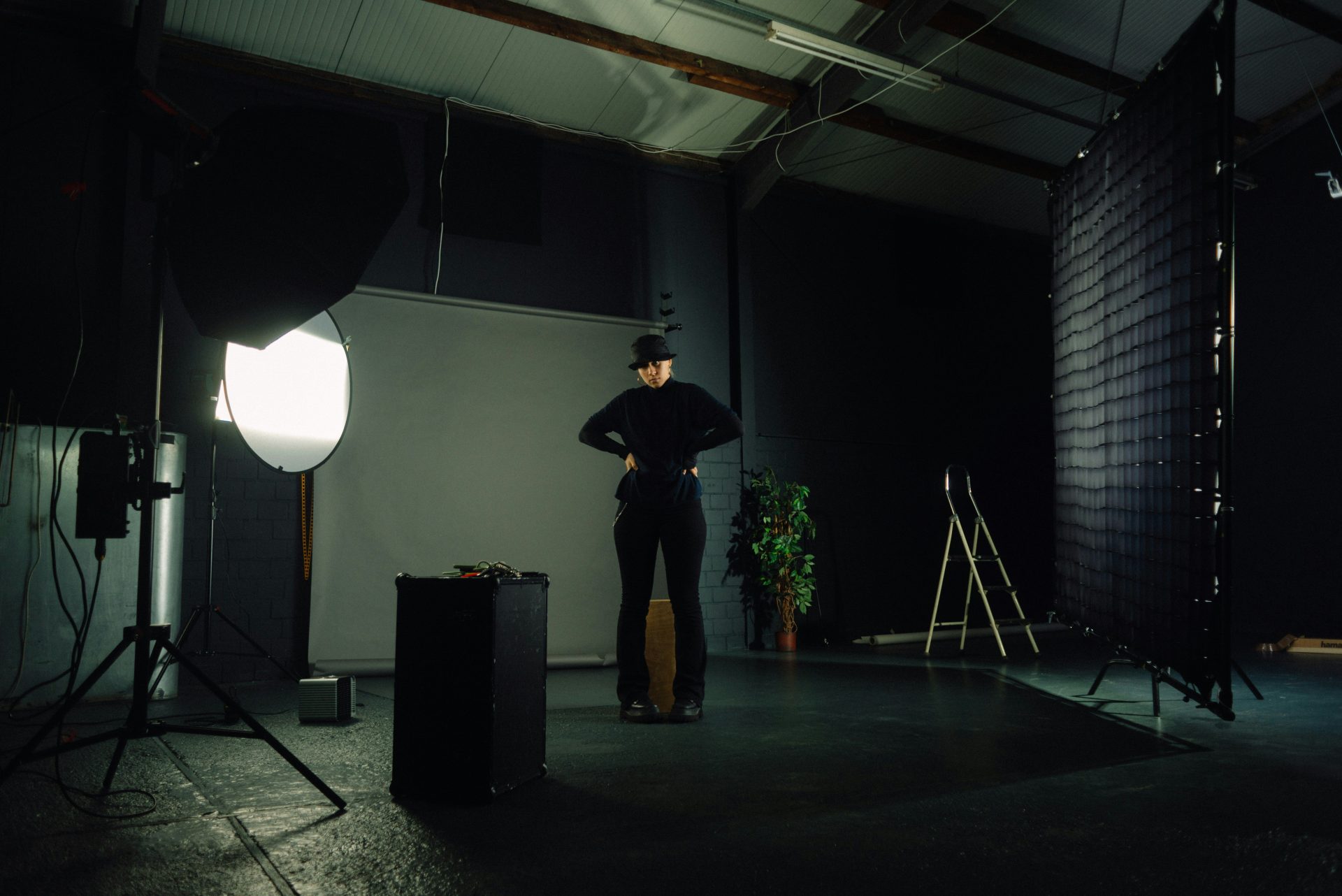 a person standing on a stage
