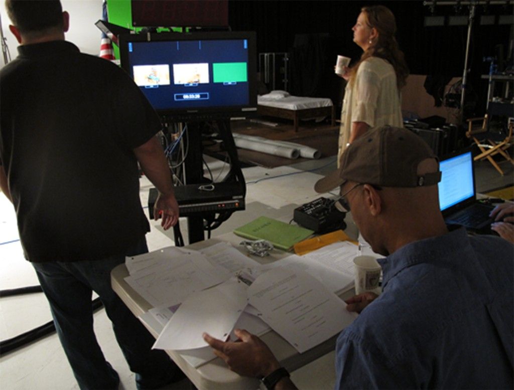 Film crew preparing for production